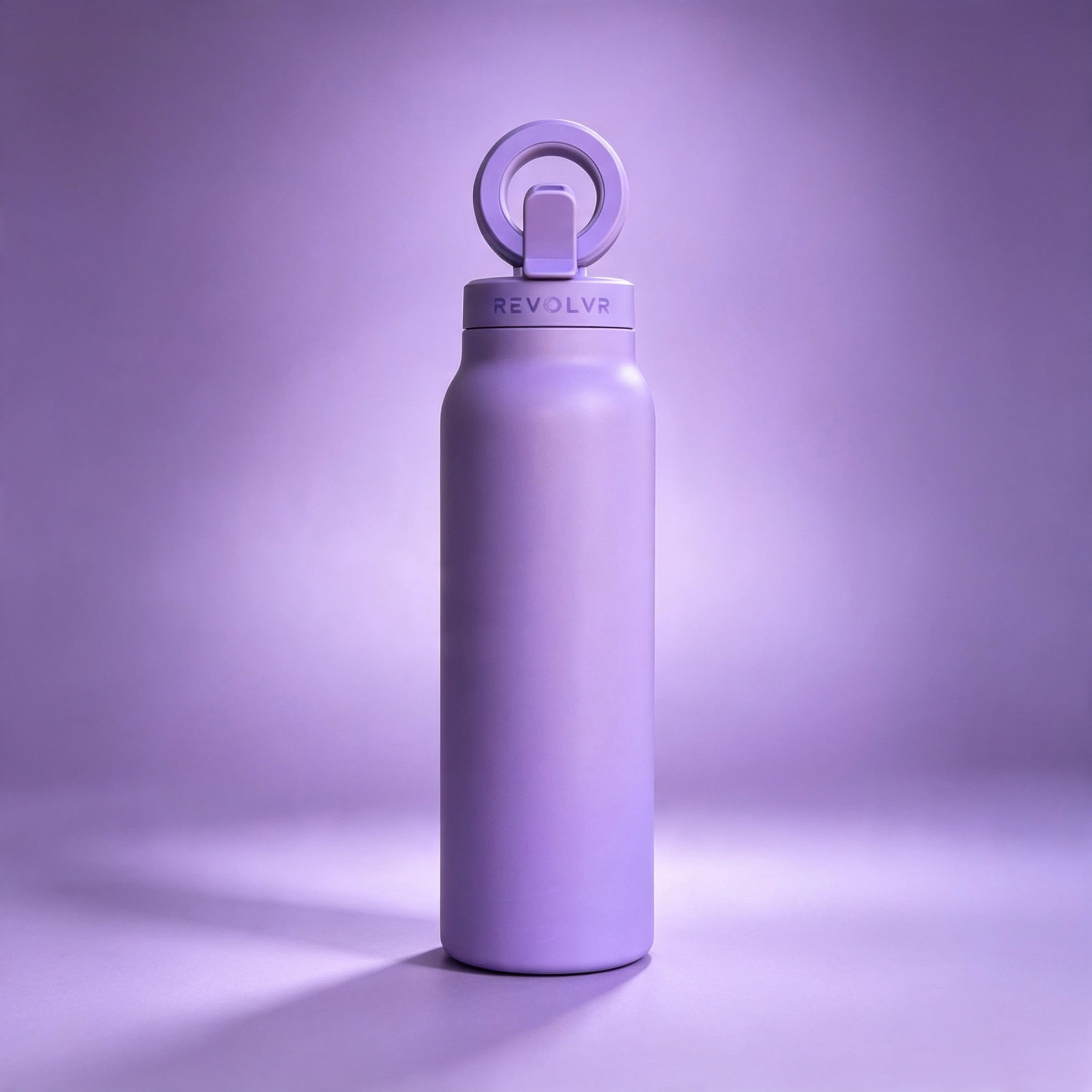 HALO PRO in Lilac with the MagSafe phone ring flipped up from the lid